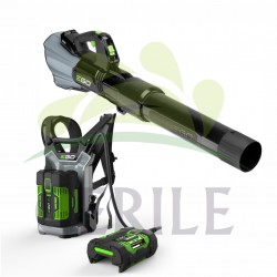 KIT SOPRADOR A BATERIA EGO POWER LBX6000 (BATERIA 5AH + CARREGADOR RÁPIDO + SUPORTE COSTAS)
