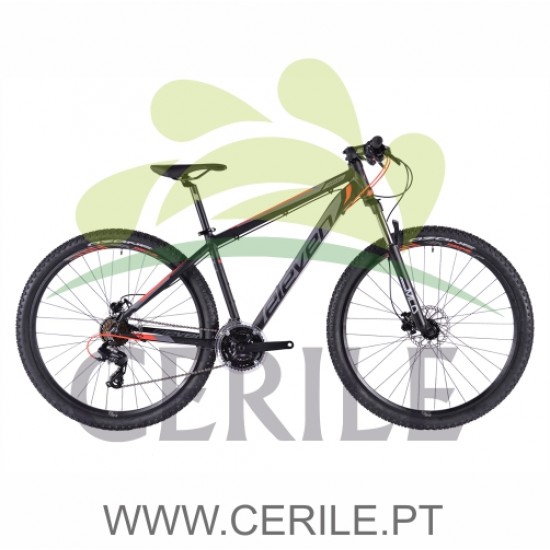BICICLETA 29 ELEVEN VORTEX 1.0 HOMEM ALUMÍNIO (DISCO HIDRAULICO - SUSPENSÃO) 24V PRETO/VERMELHA M