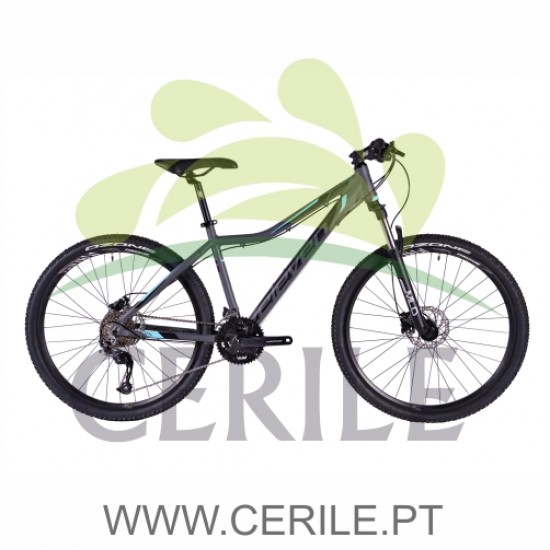 BICICLETA 27,5 ELEVEN VORTEX 1.0 LADY ALUMÍNIO CINZA / PRETA M