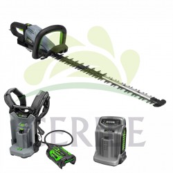 KIT CORTA SEBES A BATERIA EGO POWER HTX6500 (BATERIA 5AH + CARREGADOR RÁPIDO + SUPORTE COSTAS)