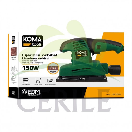 LIXADORA ORBITAL ELECTRICA POTENCIA: 150W KOMA TOOLS