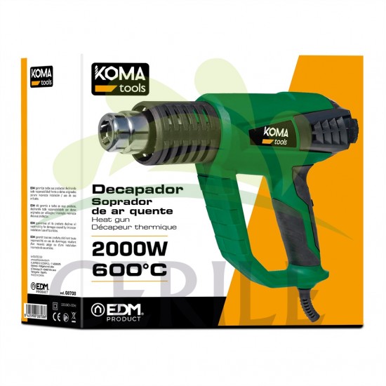 PISTOLA DE CALOR ELETRICA 2000W KOMA TOOLS