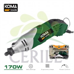 MINI FERRAMENTA MULTIÚSOS ROTATIVA 170W + 41 TIPOS DE ACESSÓRIOS (190 PEÇAS EM TOTAL) KOMA TOOLS