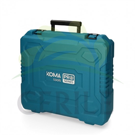 KIT BERBEQUIM / PARAFUSADORA COM PERCUSSÃO E MARTELO PERFURADOR PRO SERIES BATTERY KOMA TOOLS