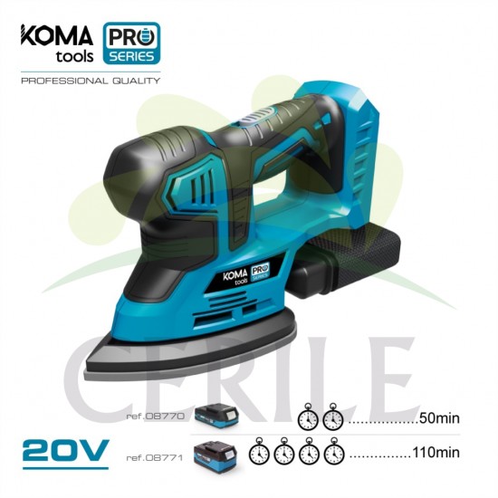 LIXADORA TIPO MOUSE 20V (SEM BATERIA E CARREGADOR) BATERIA KOMA TOOLS PRO SÉRIE 