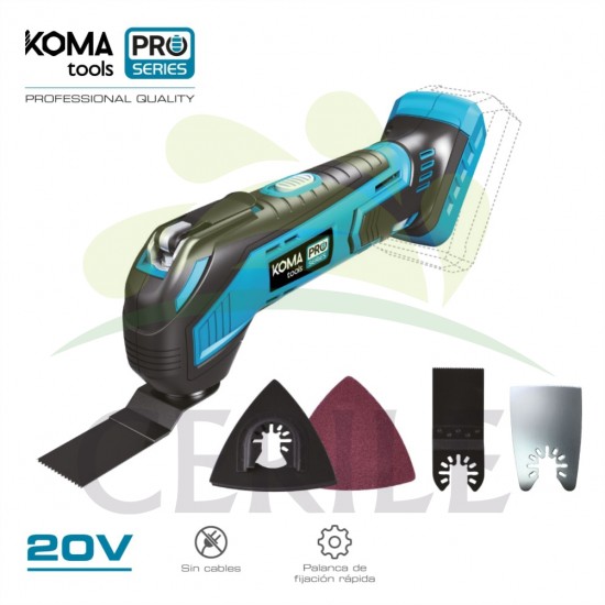 MULTI-FERRAMENTA 20V (SEM BATERIA E CARREGADOR) KOMA TOOLS PRO SERIES BATTERY
