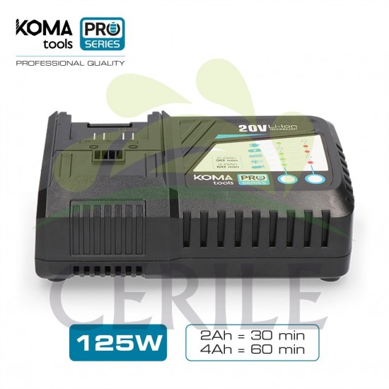 CARREGADOR RAPIDO BATERIA 125W KOMA TOOLS PRO SERIES BATTERY
