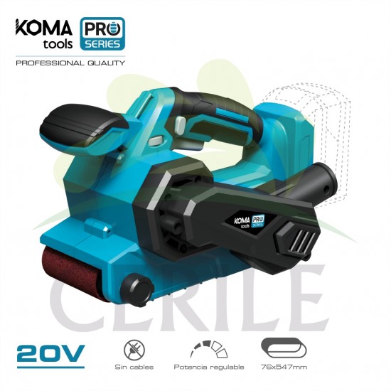 LIXADORA DE CORREIA 20V (SEM BATERIA E CARREGADOR) KOMA TOOLS PRO SERIES BATTERY