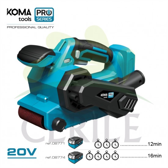 LIXADORA DE CORREIA 20V (SEM BATERIA E CARREGADOR) KOMA TOOLS PRO SERIES BATTERY