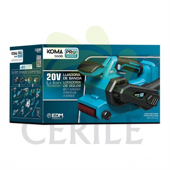 LIXADORA DE CORREIA 20V (SEM BATERIA E CARREGADOR) KOMA TOOLS PRO SERIES BATTERY