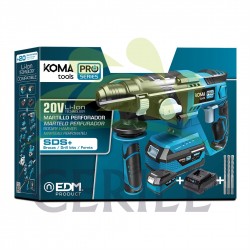 KIT BERBEQUIM DE MARTELO DEMOLIDOR 20V KOMA TOOLS PRO SERIES BATTERY