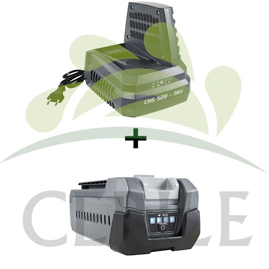 KIT A BATERIA EFCO MOTOR DSI 530 D + ROÇADORA + PODADORA+CORTA SEBES+CARREGADOR + BATERIA 4AH 