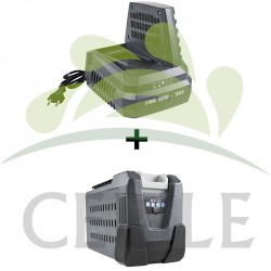 KIT CORTA RELVA A BATERIA EFCO LRI 553V COM CARREGADOR + BATERIA 8AH