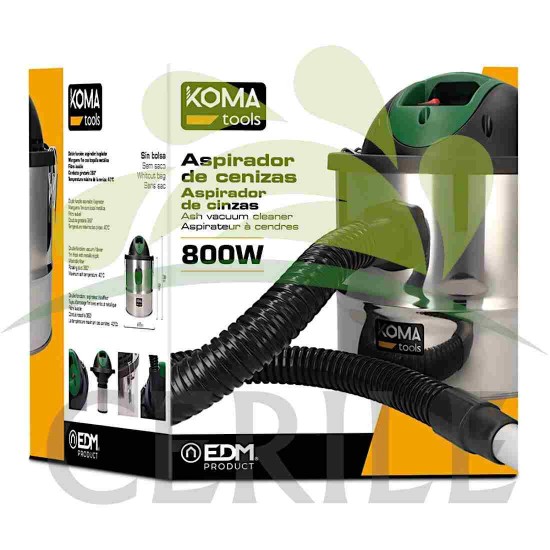 ASPIRADOR DE CINZAS 800W 10 L KOMA TOOLS