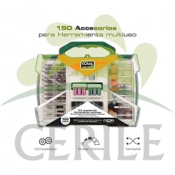 KIT DE 150 ACESSÓRIOS KOMA TOOLS