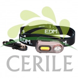 LANTERNA DE CABEÇA 2 LEDS 3W 100Lm, 5W 400Lm RECARREGÁVEL KOMA TOOLS