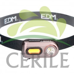 LANTERNA DE CABEÇA 2 LEDS 3W 100Lm, 5W 400Lm RECARREGÁVEL KOMA TOOLS