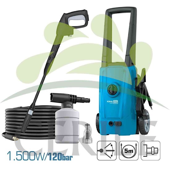 MÁQUINA DE LAVAR ALTA PRESSÃO 1.500w 120 BAR KOMA TOOLS