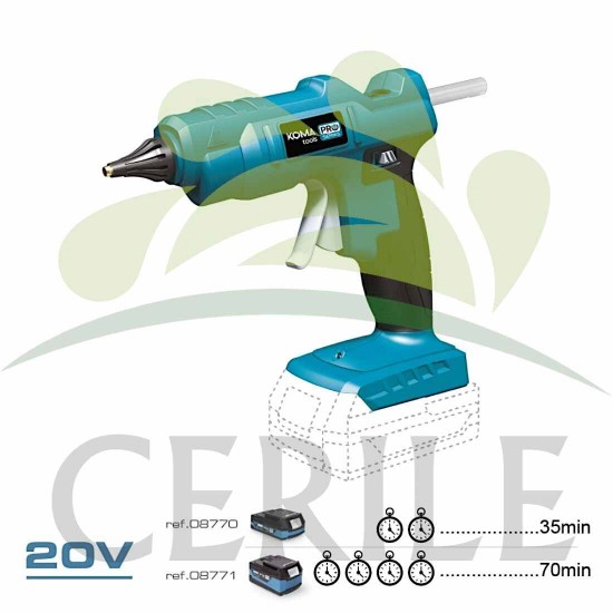 PISTOLA TERMOFUSÍVEL 20 V KOMA TOOLS