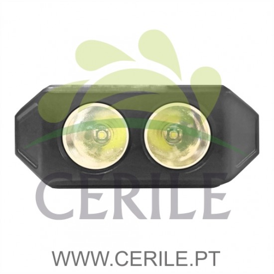 LANTERNA RECARREGÁVEL XL 10W 3 LEDS 1000Lm 2x2000mAh EDM