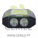 LANTERNA RECARREGÁVEL XL 10W 3 LEDS 1000Lm 2x2000mAh EDM
