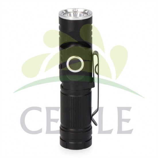 MINI LANTERNA LED NANO VORTEX, DIRECIONÁVEL, ALUMÍNIO, RECARREGÁVEL, 8 W 450 lm