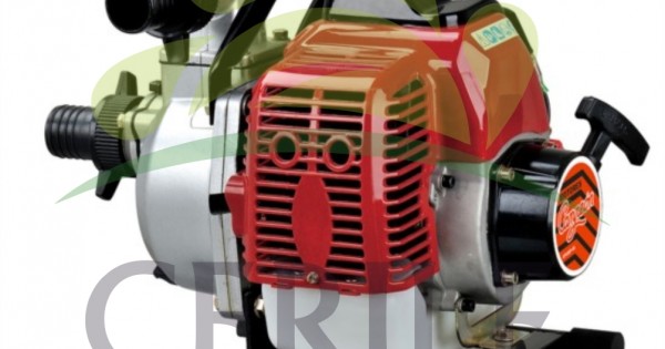Pompe à Eau CAMPEON MRC-40 - Moteur 4 Temps 80cc - Débit 15 000 L/h - Auto-aspirante - Rouge - Kit Raccords Inclus