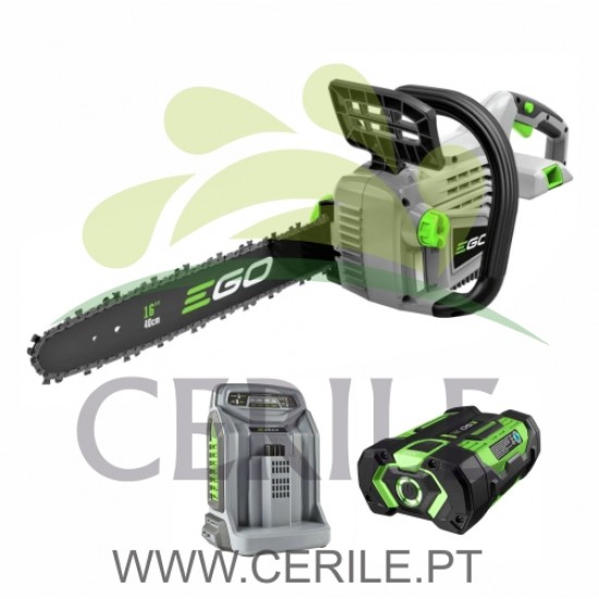 KIT MOTOSSERRA BATERIA EGO POWER CS1614E 40CM (BATERIA 5 AH + CARREGADOR RÁPIDO)