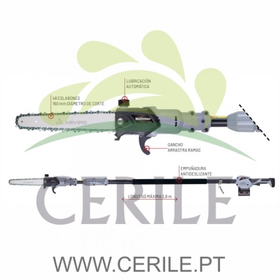 MOTOSSERRA TELESCÓPICA A BATERIA ARVIPO HS37 PRO