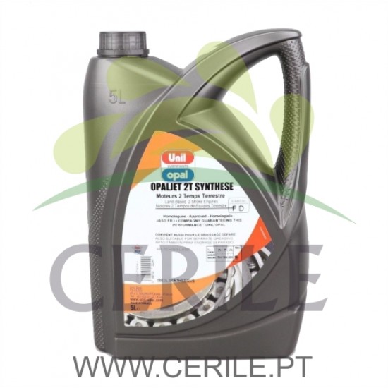 ÓLEO 2 TEMPOS 100% SINTÉTICO UNIL OPAL 5 LITROS
