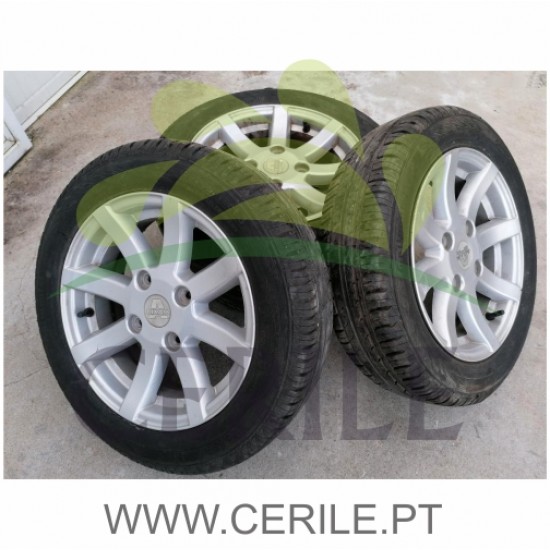 KIT 4 PNEUS COM JANTES AIXAM 155/65 R14