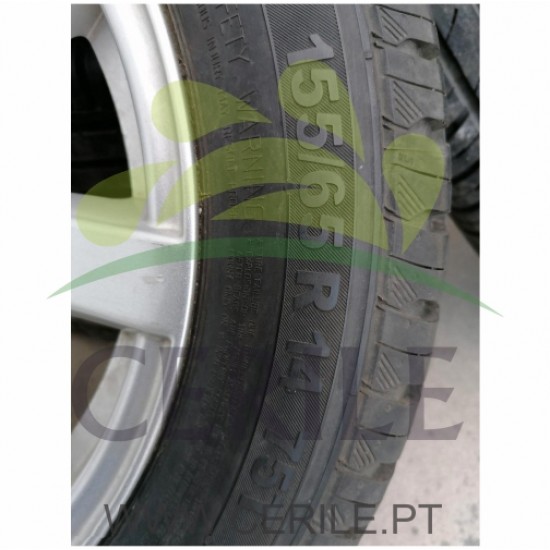 KIT 4 PNEUS COM JANTES AIXAM 155/65 R14