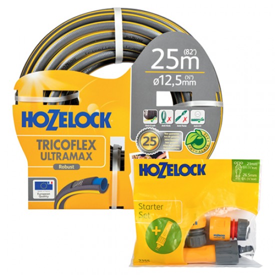 MANGUEIRA HOZELOCK ULTRAMAX 12,5MM (25 METROS) KIT