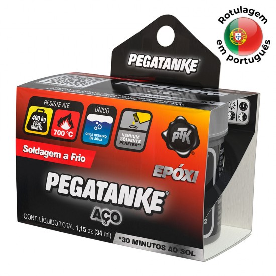 PEGATANKE EPOXICO AÇO PRETO 32ML