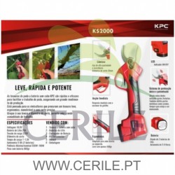 TESOURA DE PODA BATERIA KPC KS 2000