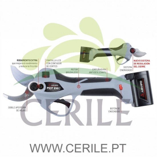 TESOURA DE PODA BATERIA ARVIPO PS37 EVO2