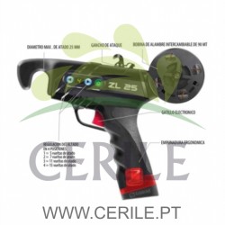 ATADORA DE VINHA BATERIA ZANON ZL 25 SEMI-PROFISSIONAL